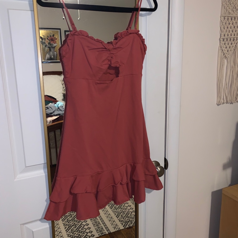 ASOS Red Clay Color Party Dress